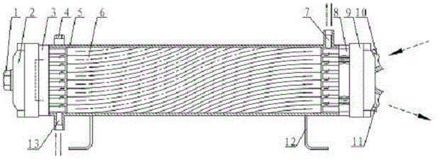 All-region heat-pump horizontal shell-and-tube heat exchanger