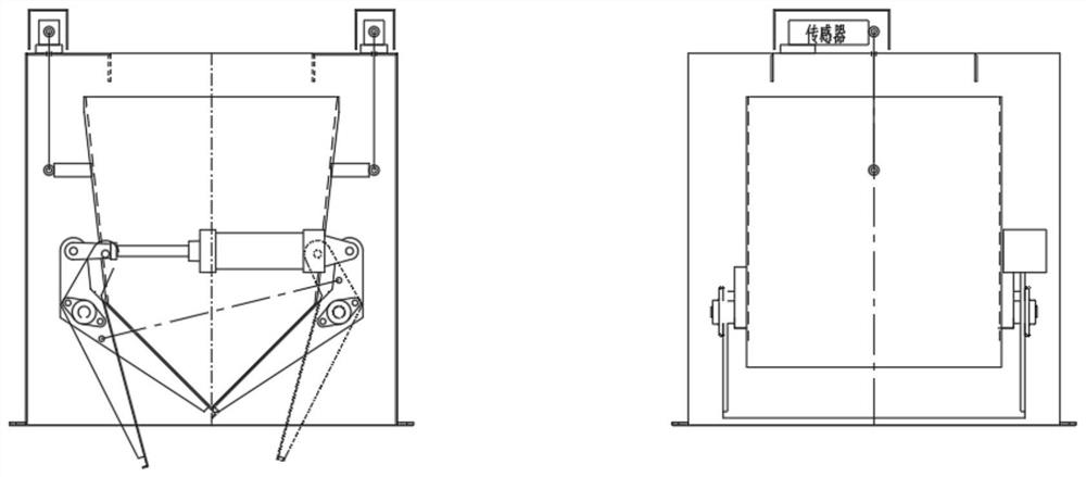 Weighing device of net weight type packaging machine