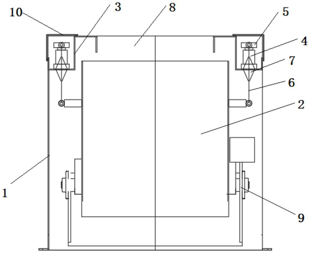 Weighing device of net weight type packaging machine