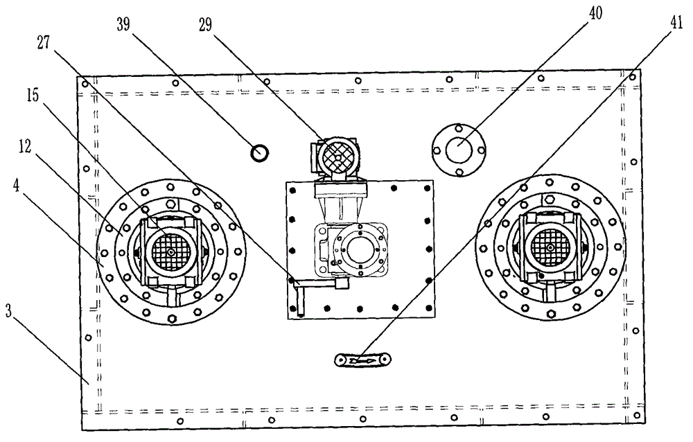 Dual-driving lifting type transmission system of thickener