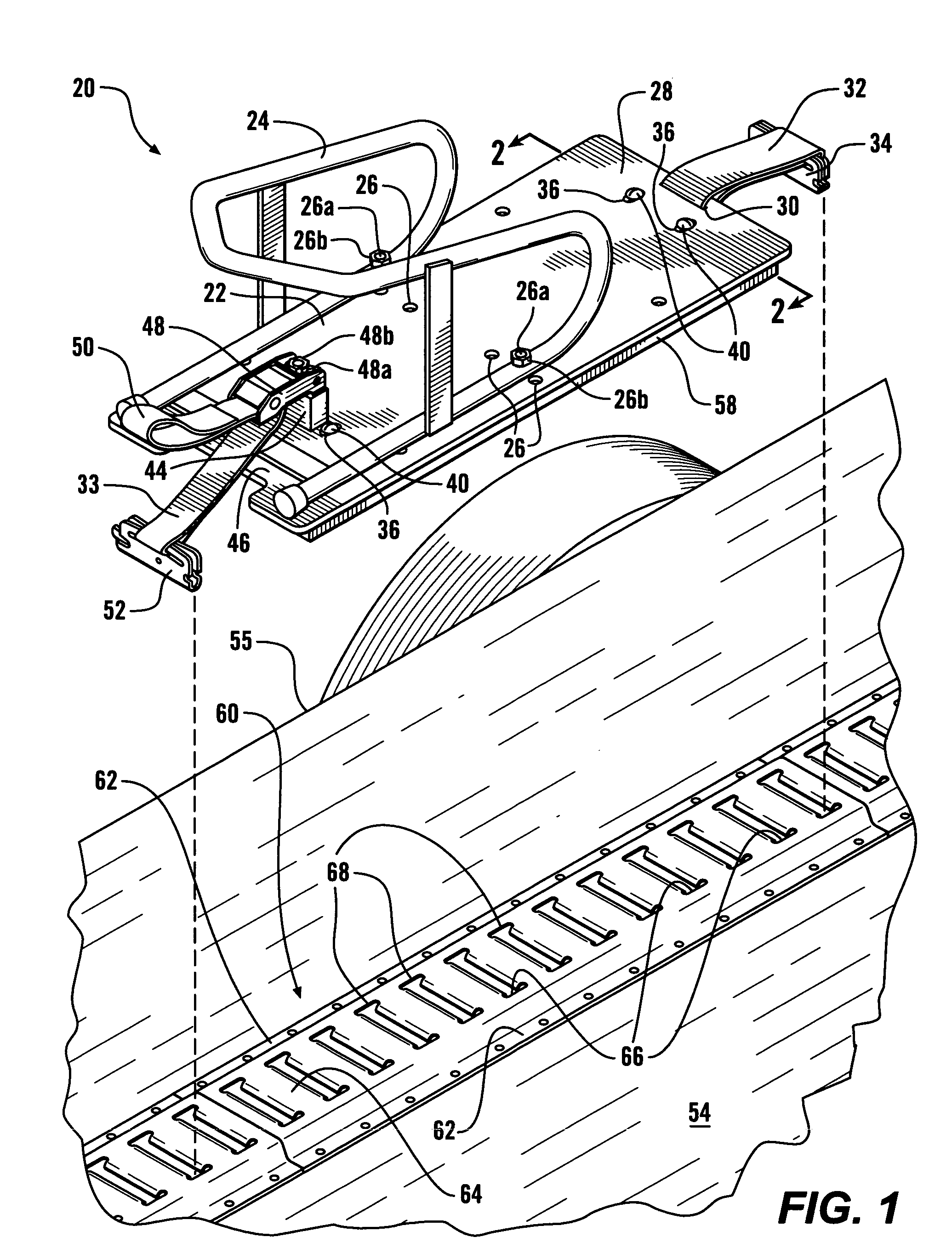 Wheel chock mounting plate assembly