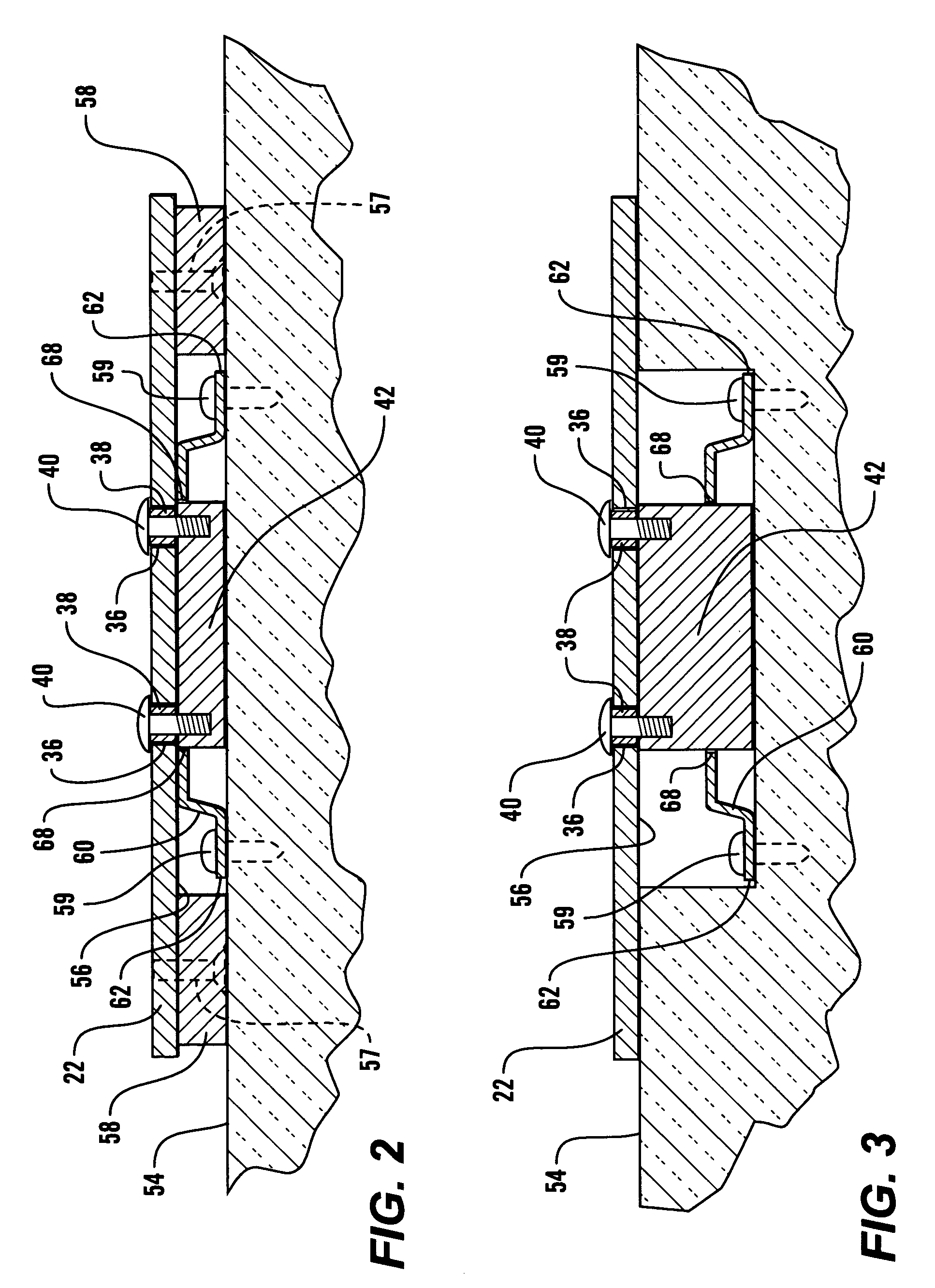 Wheel chock mounting plate assembly