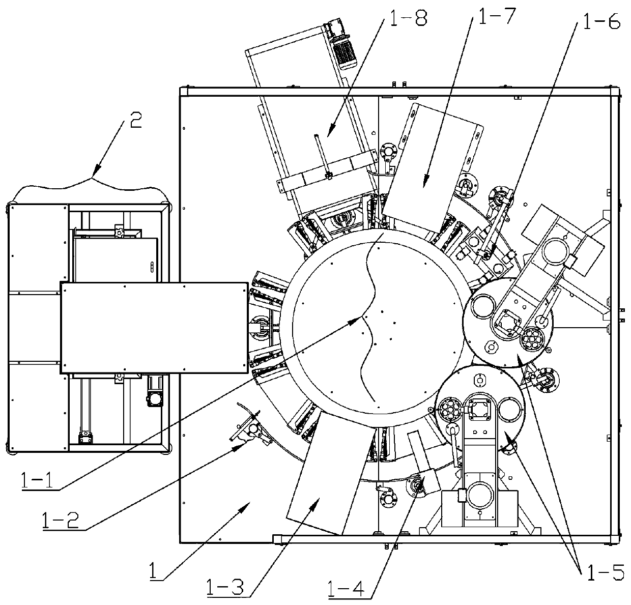 Ten-station flour packing machine