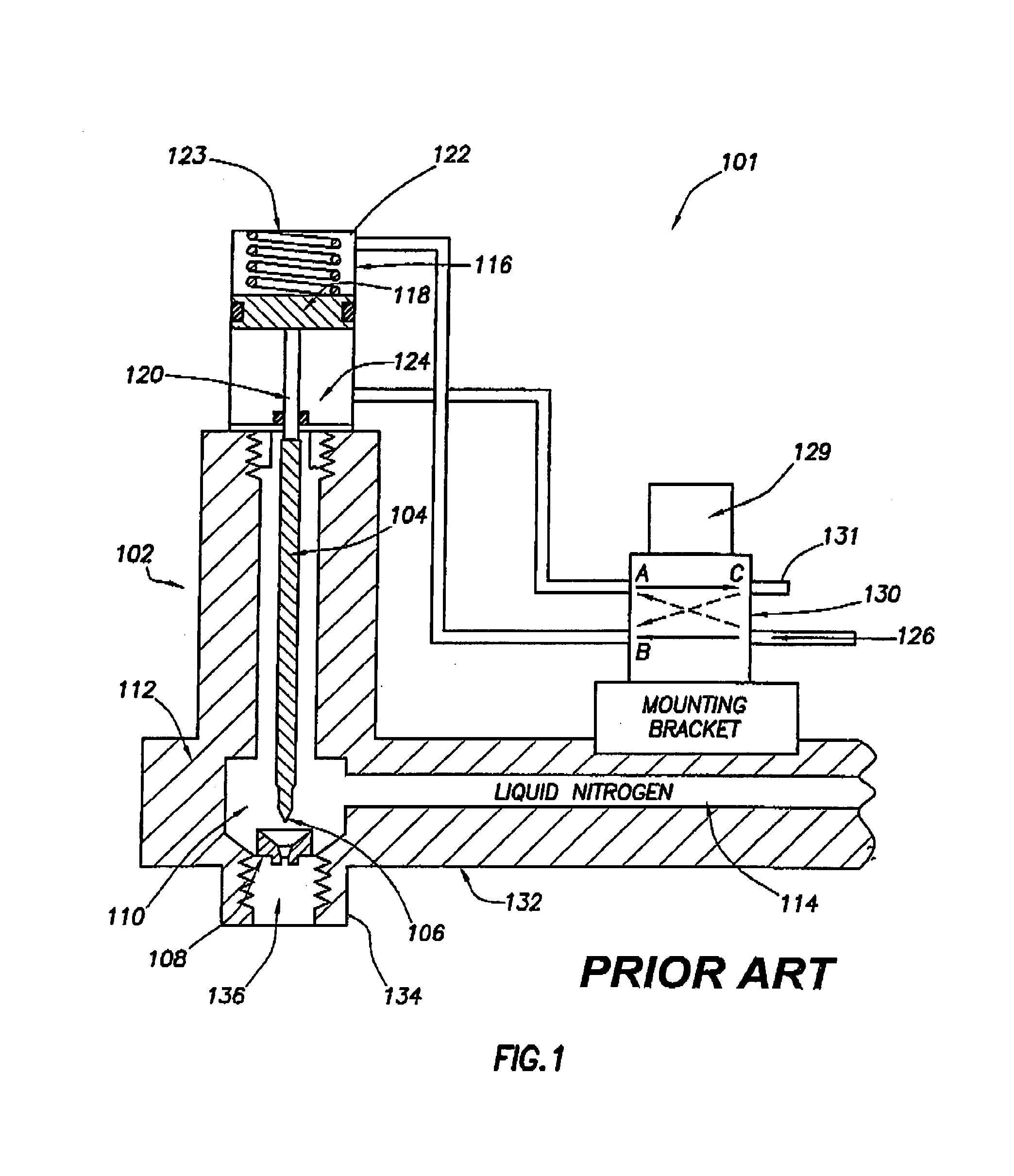 Liquid delivery system with horizontally displaced dispensing point