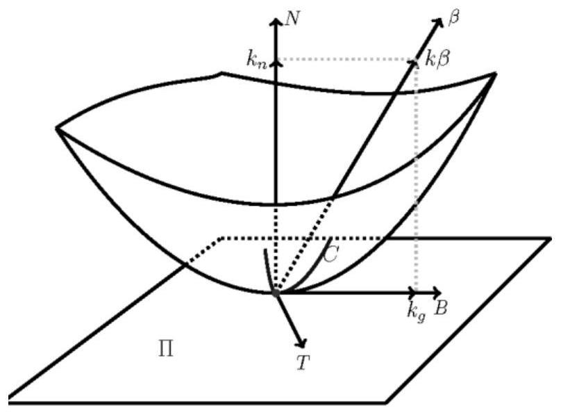 A point cloud geodesic path forward tracking generation method and device