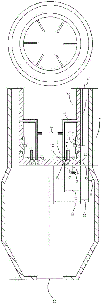 Pneumatic steady flame center staged combustor