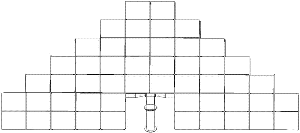 Solar tower-type thermal power generation special-shaped heliostat