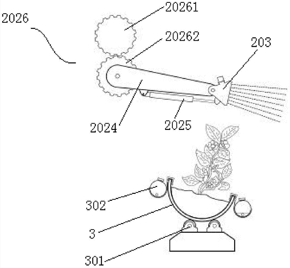 Device for planting low shrubs on a large scale and collecting their flowers and fruits