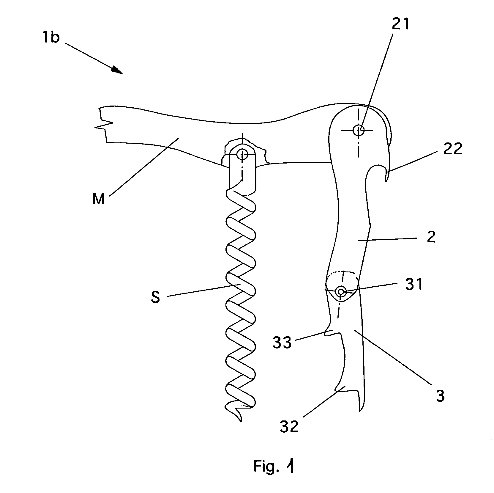 Cork-screw with double propping lever