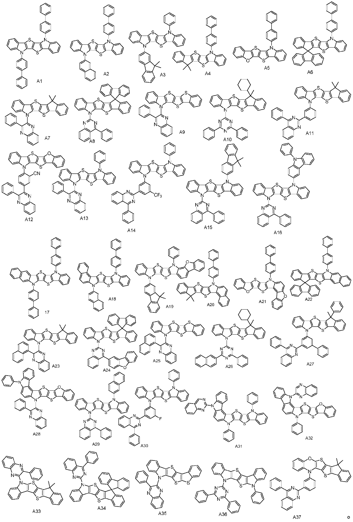 Thieno thiophene fused heterocyclic organic compound and application thereof