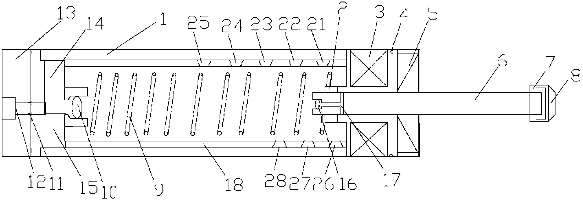 Improved structure of oil pressure buffer