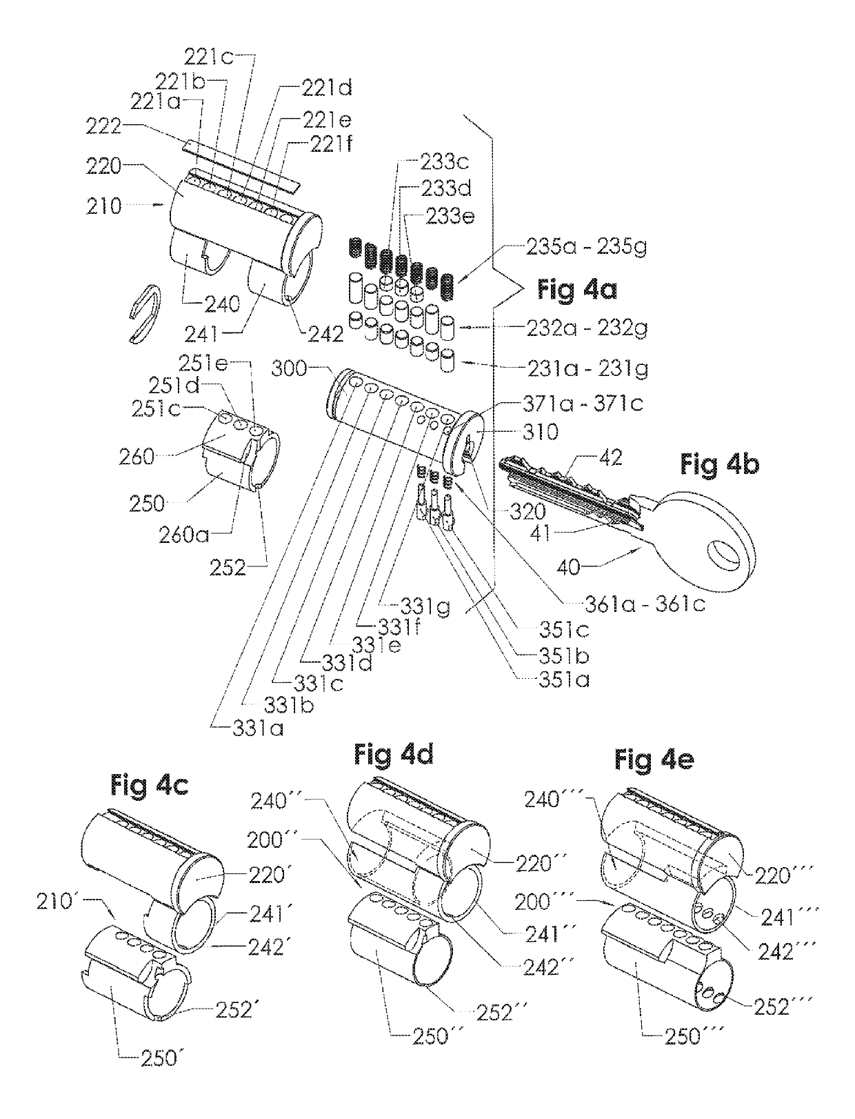 Interchangeable cylinder lock core for a cylinder lock unit