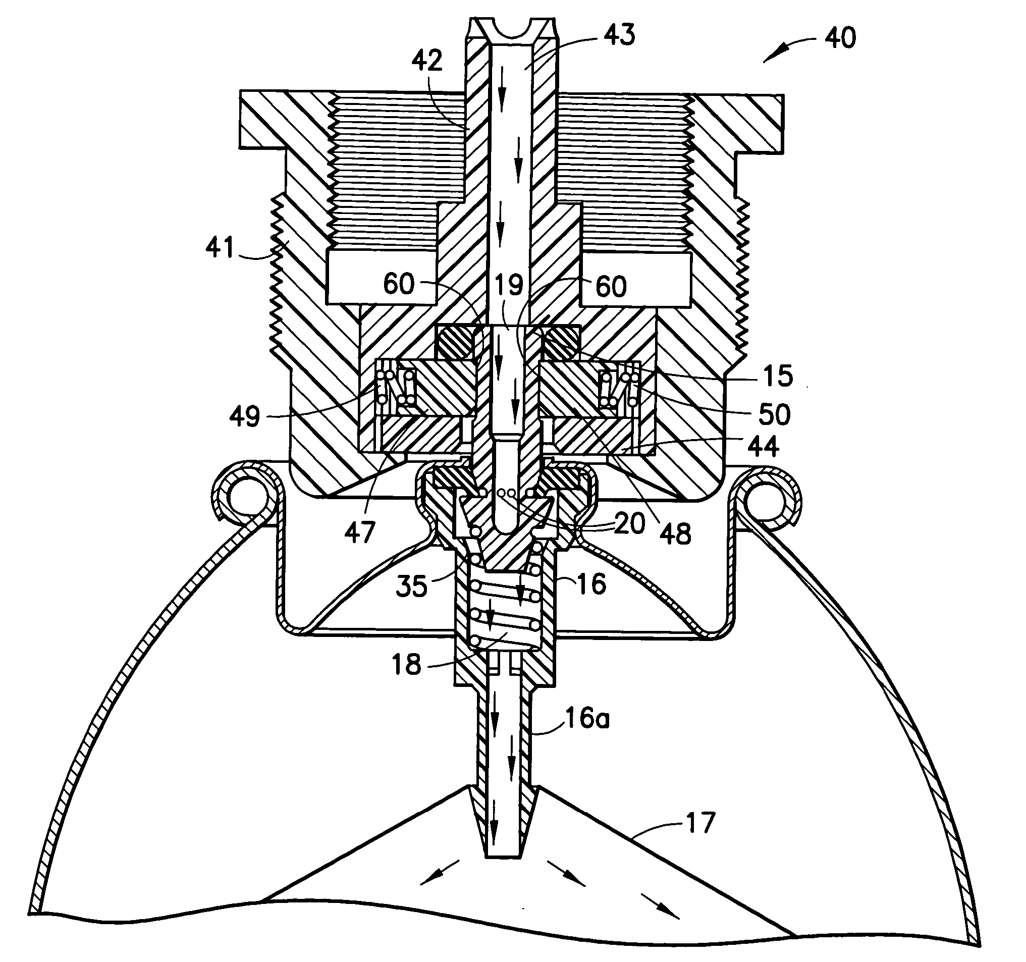 Means and method for filling bag-on-valve aerosol barrier packs