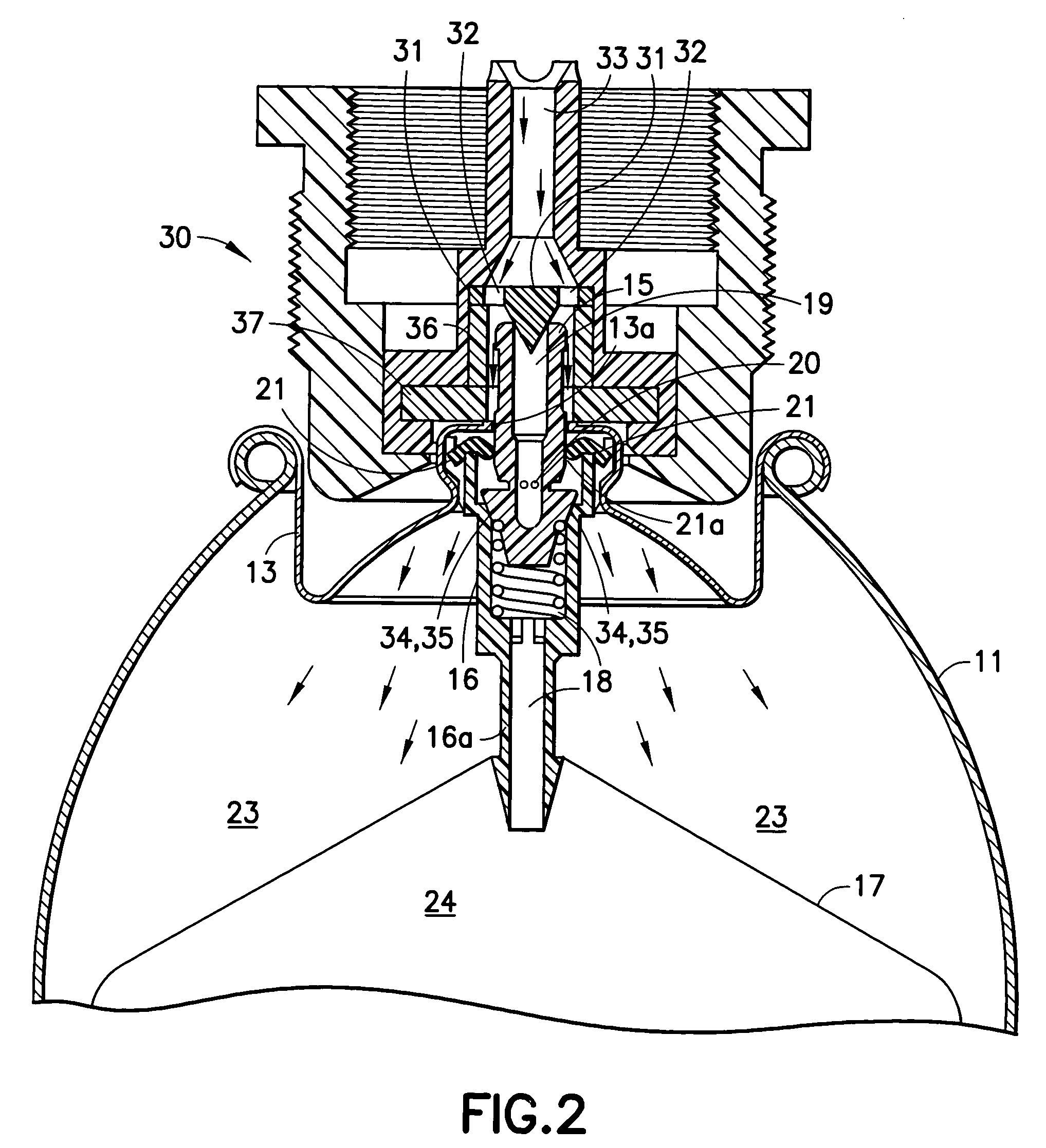 Means and method for filling bag-on-valve aerosol barrier packs