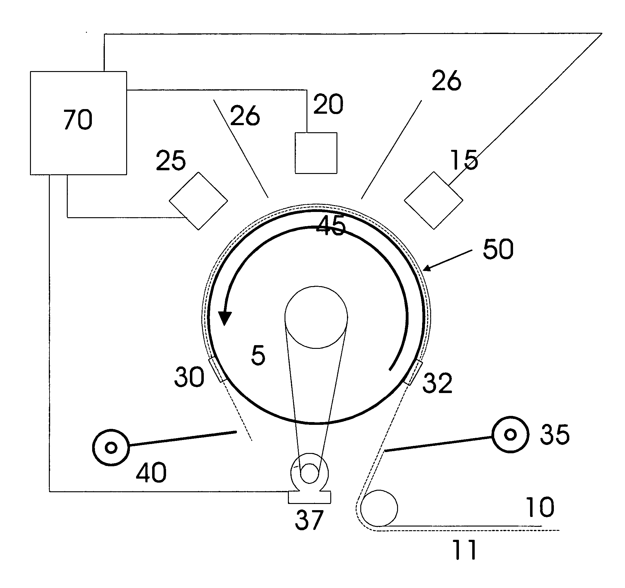 Producing repetitive coatings on a flexible substrate