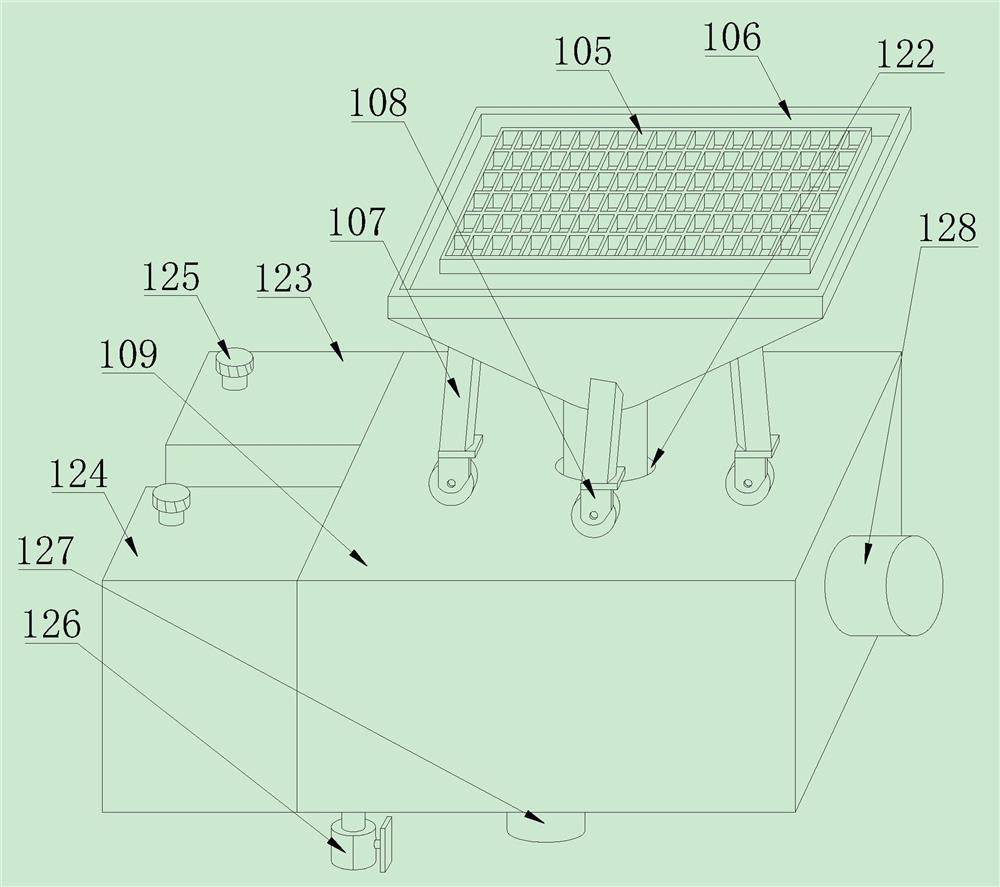 Inspection table convenient to waste liquid treatment for medical clinical laboratory