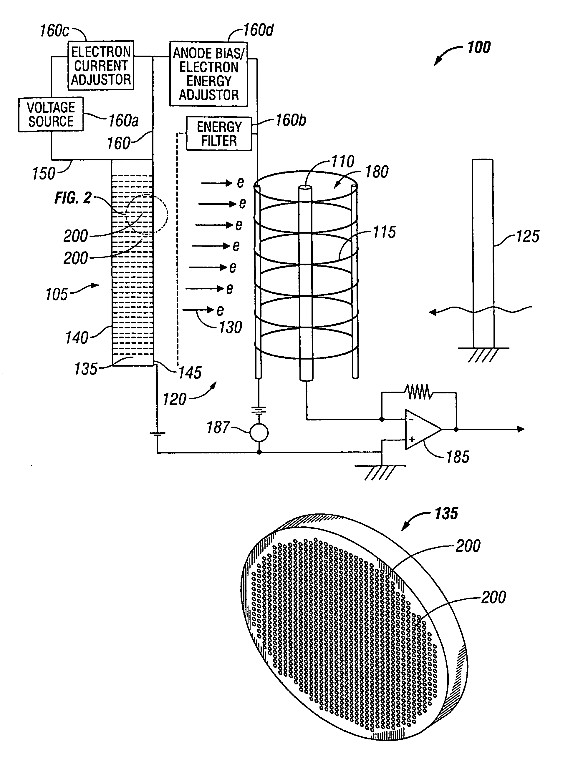 Ionization gauge having electron multiplier cold emission source