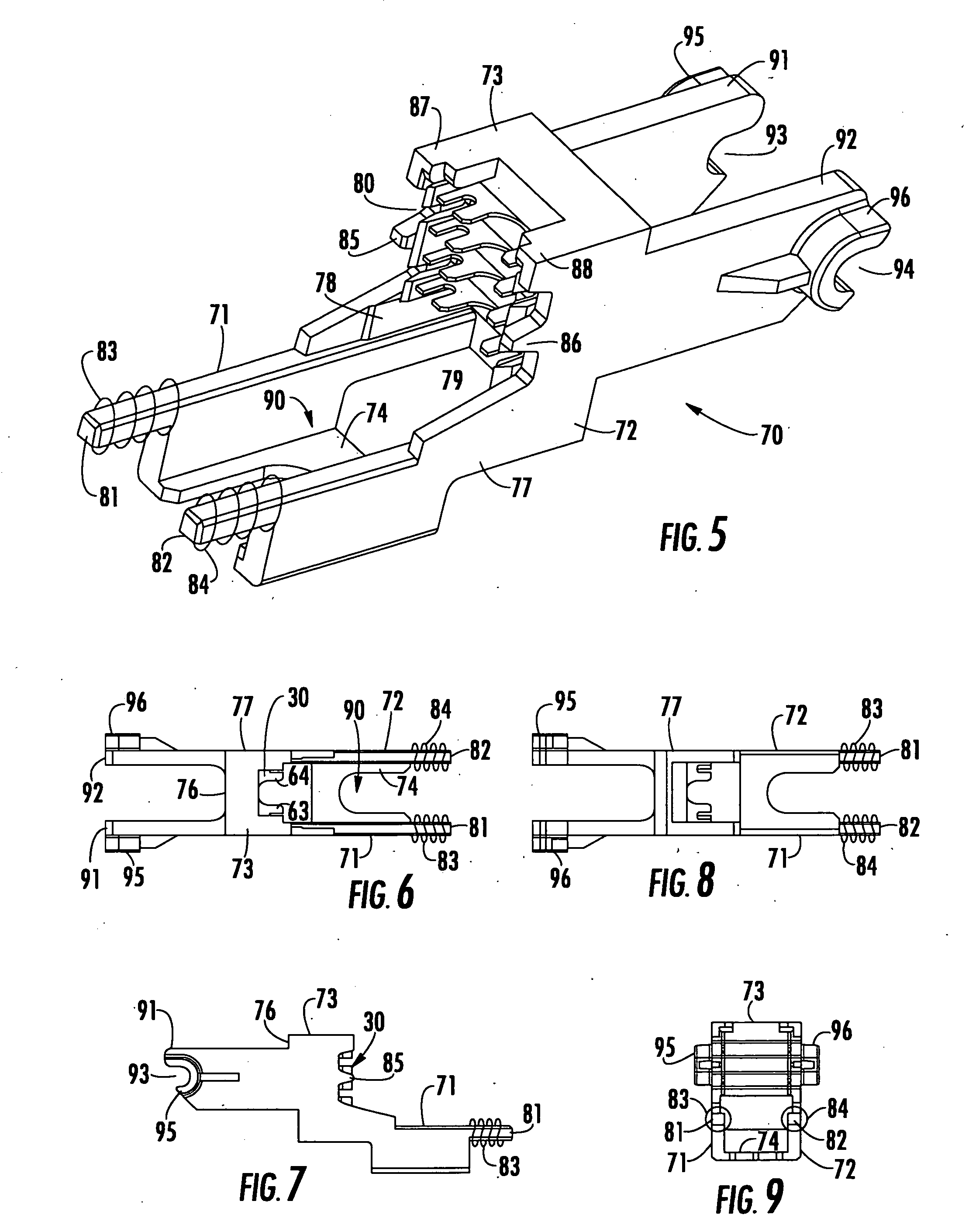 Multiple-wire termination tool with translatable jack and cutting blade precision alignment carrier