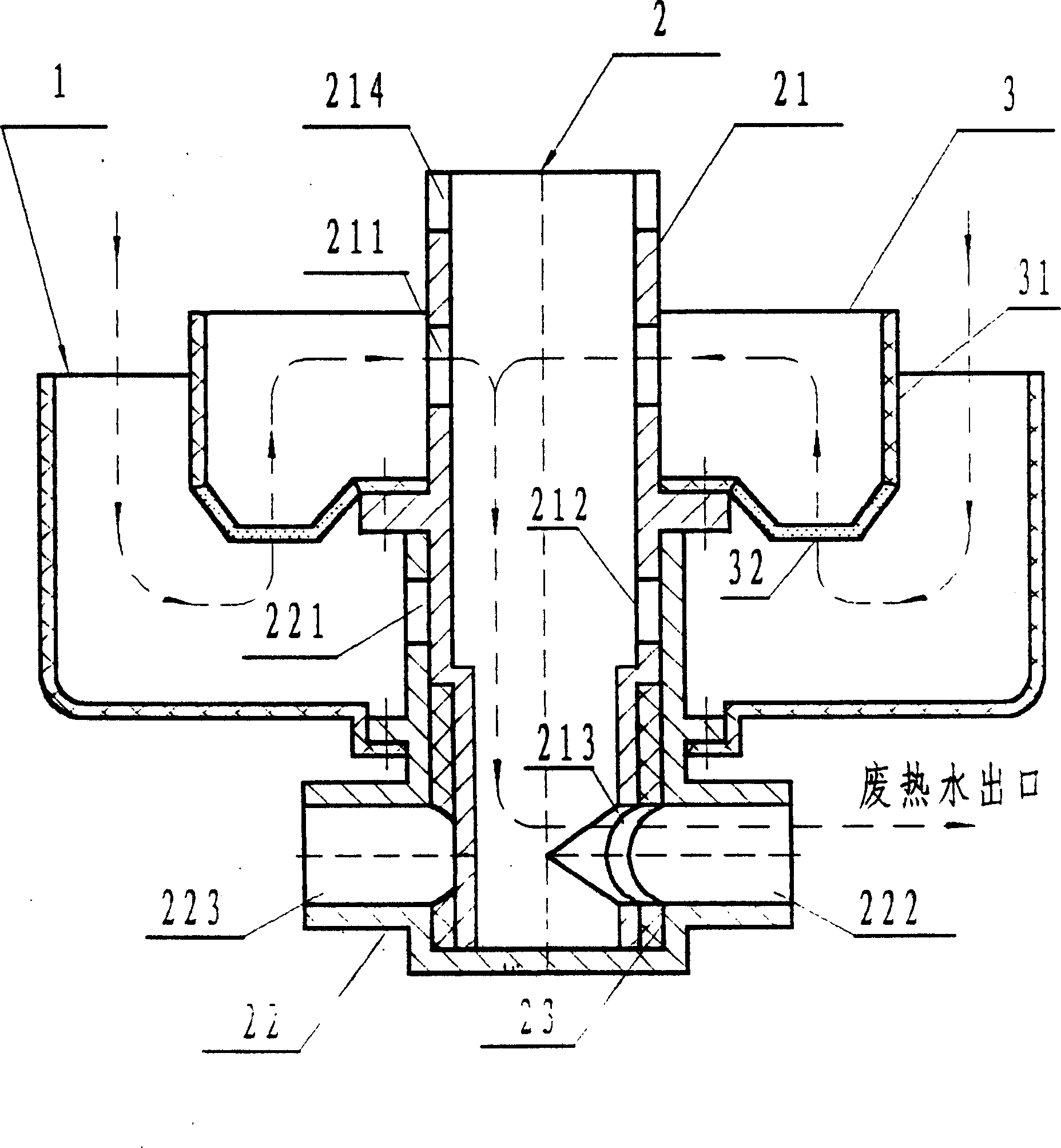 Bathing waste water filtering and draining device and method