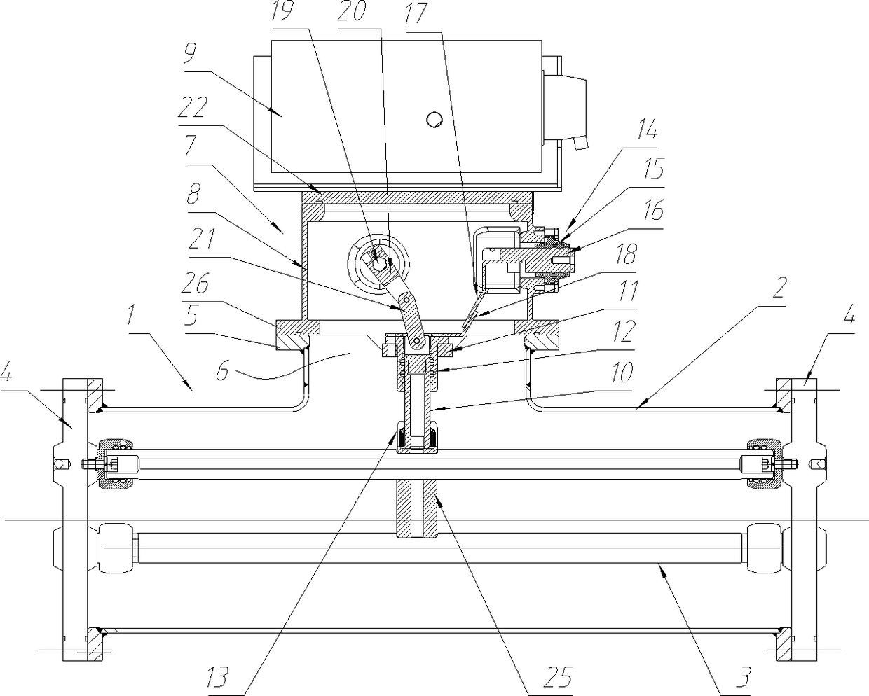 GIS bus device with grounding switch