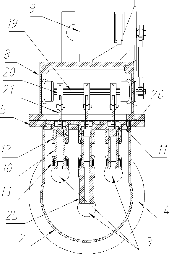 GIS bus device with grounding switch