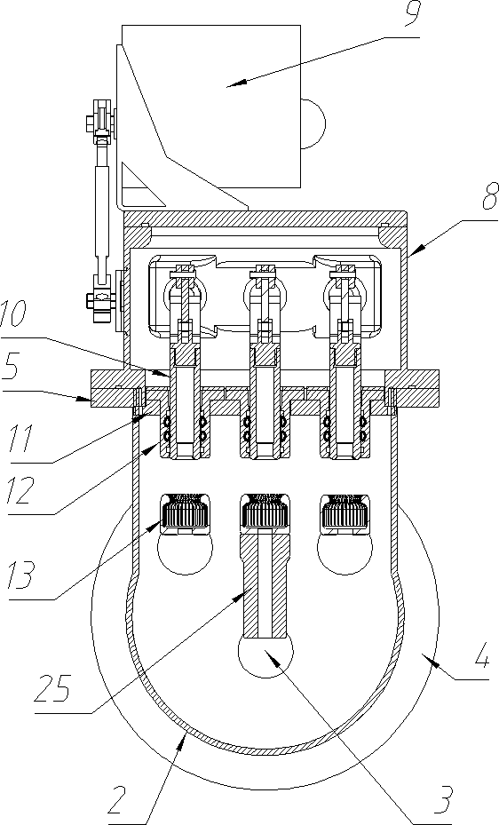 GIS bus device with grounding switch