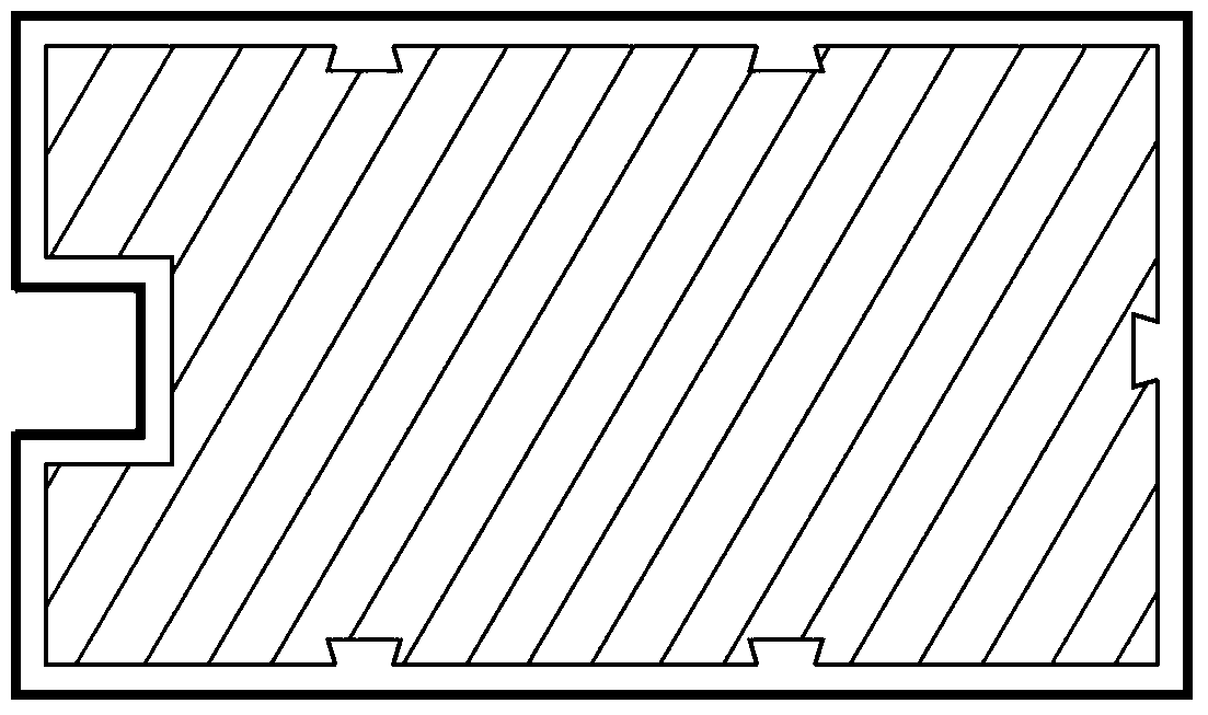 Wood-plastic coated solid wood composite material and preparation method thereof