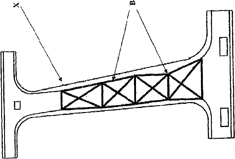 Lightweight component in hybrid construction