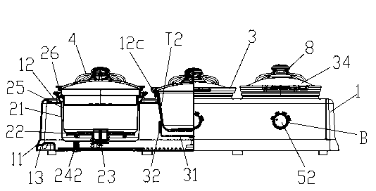 Three-in-one multi-purpose pot