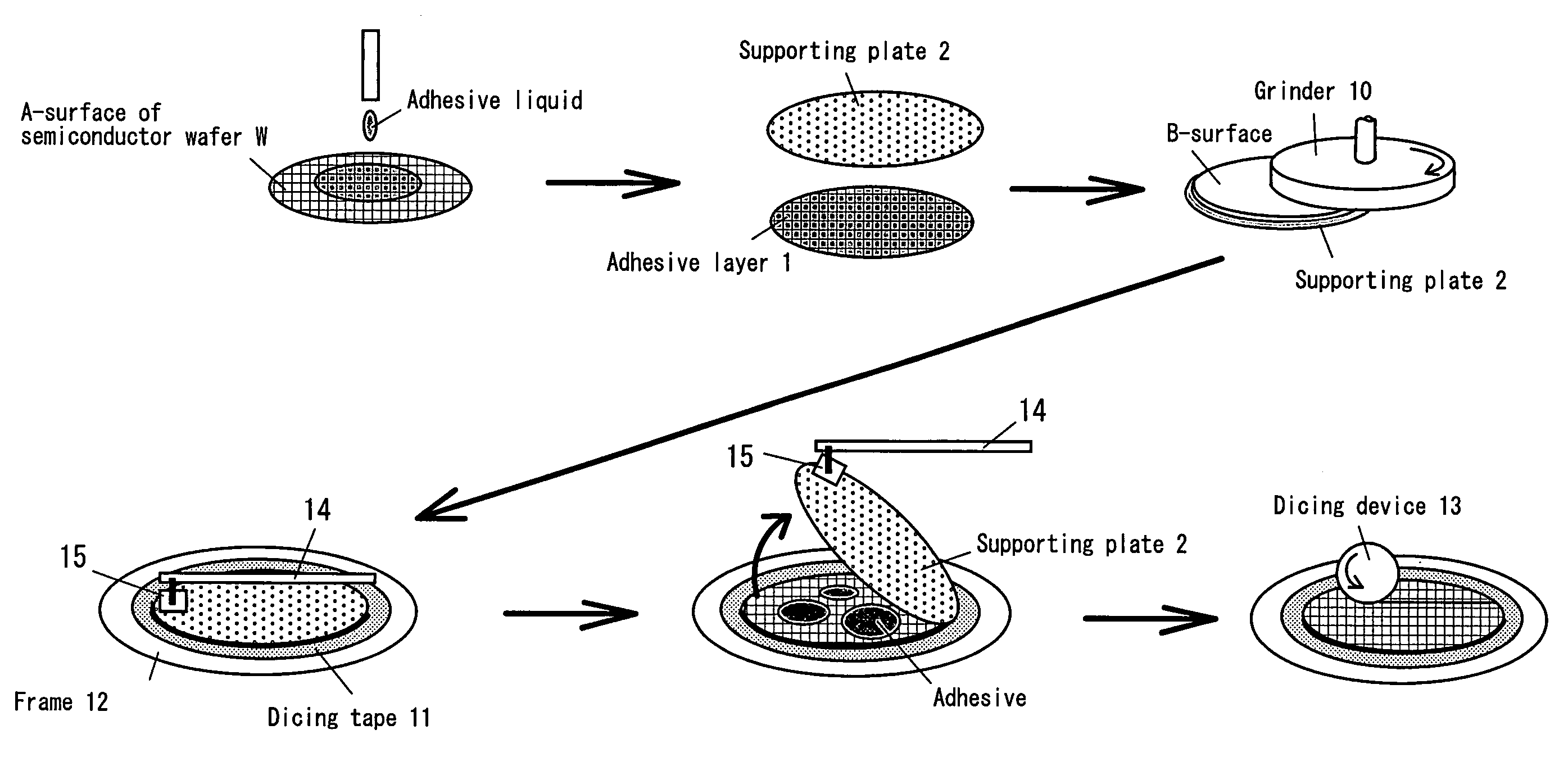 Substrate supporting plate and stripping method for supporting plate