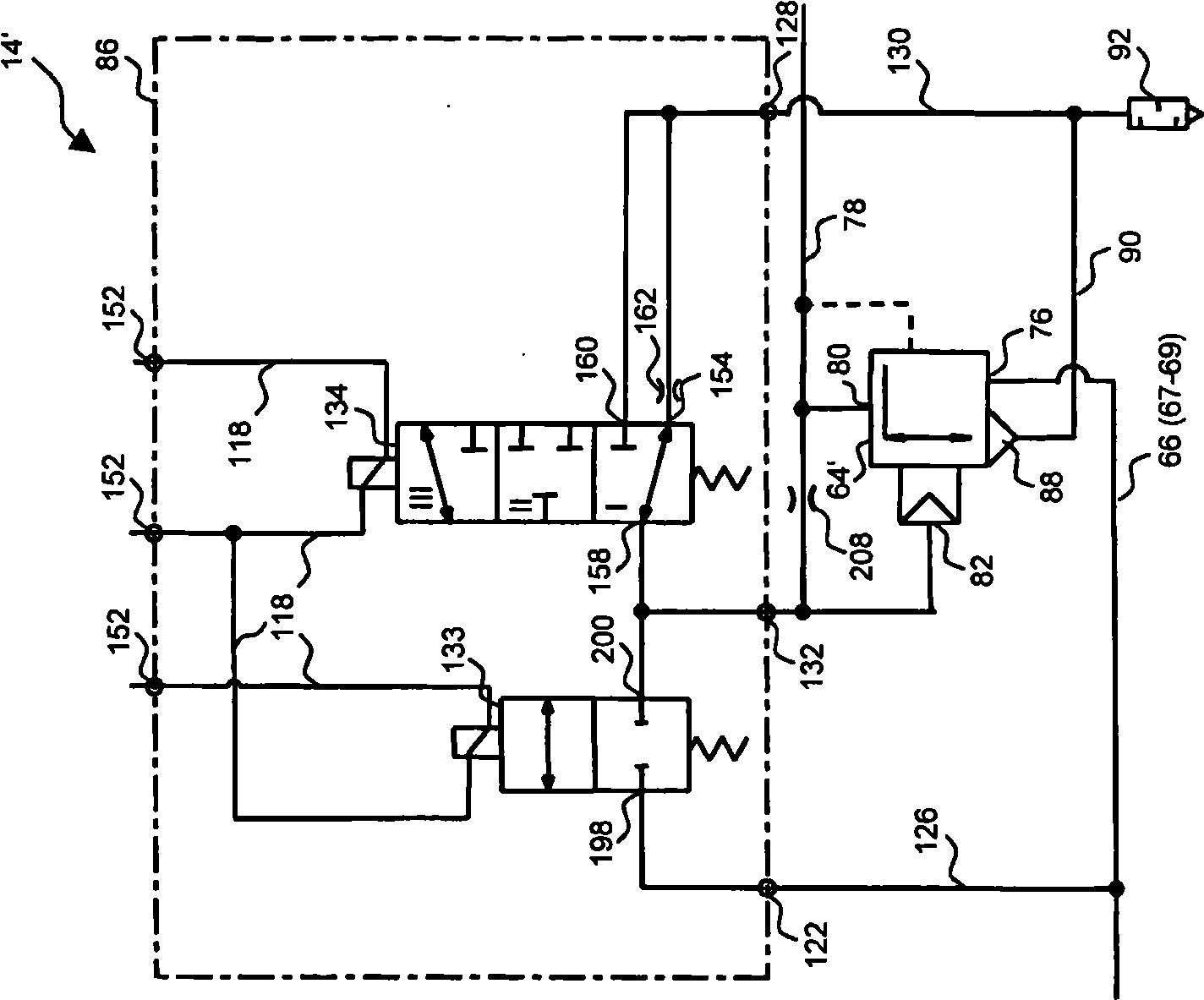 Valve unit, brake control device, vehicle brake system and vehicle