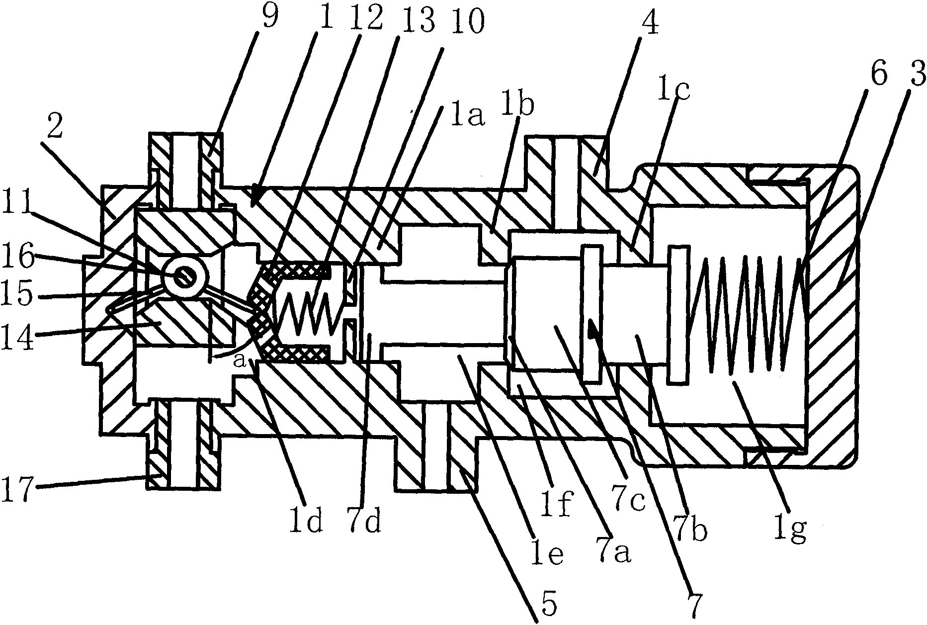 Liquid control valve with double control ports