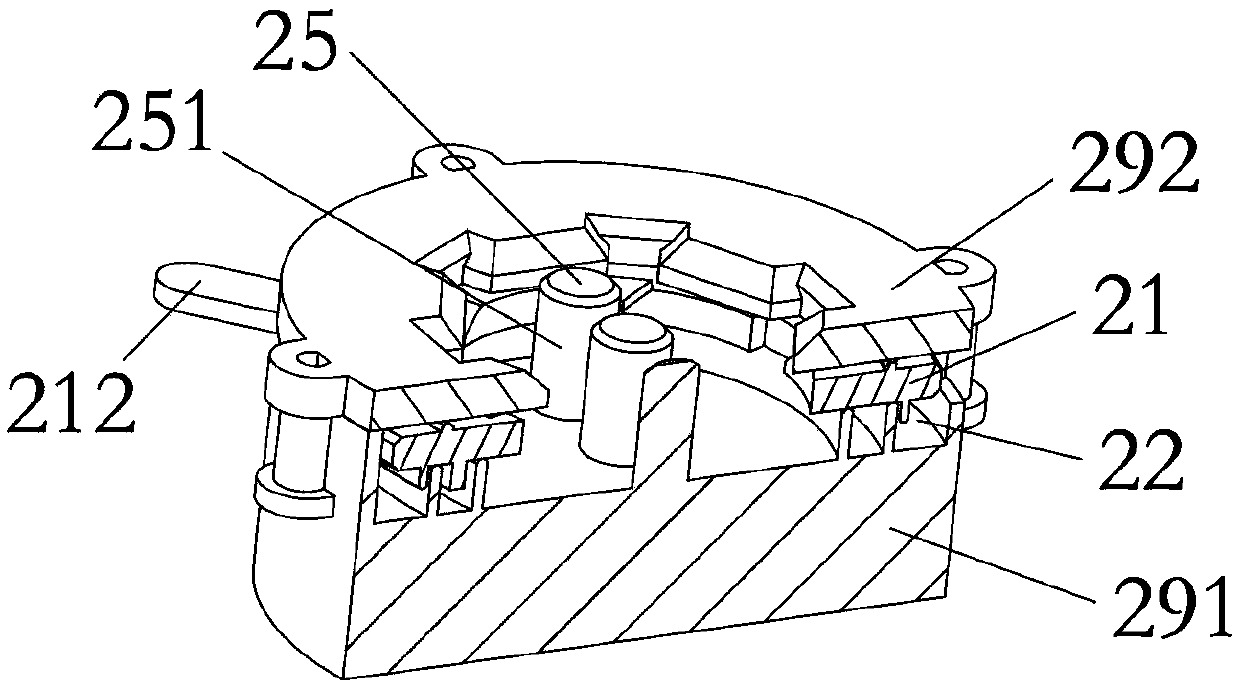 Assembly structure of filter element assembly and mounting base