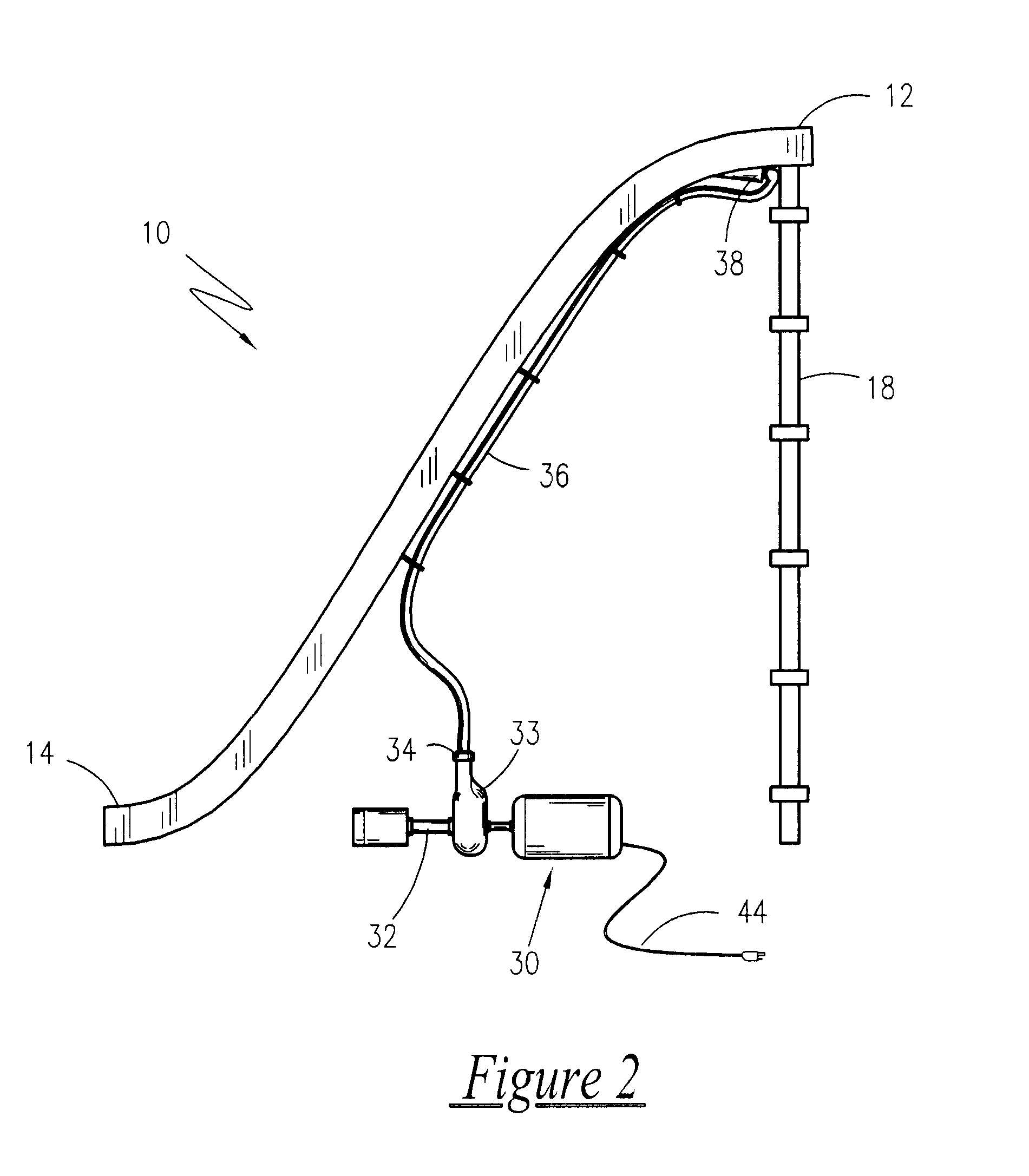 Self contained water slide for individual yard use