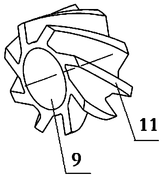 An evaporation tube, a combustion chamber, and an engine with a built-in swirler at the outlet