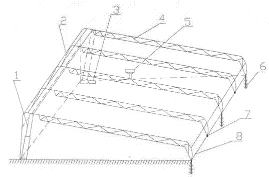 Self control adjustable steel frame greenhouse