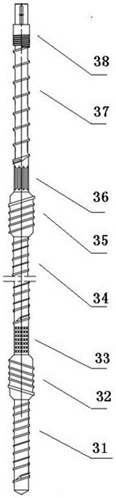 A thermal reflow high-speed smelting screw pushing device