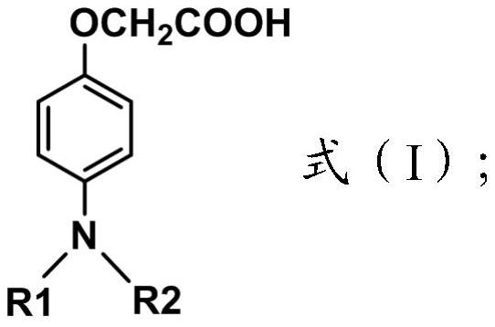 Dialkylaminophenoxy acetic acid extracting agent and preparation method and application thereof