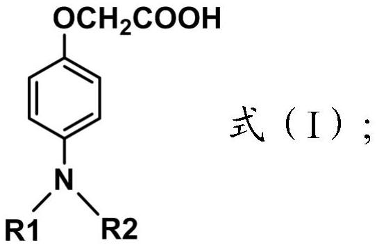 Dialkylaminophenoxy acetic acid extracting agent and preparation method and application thereof