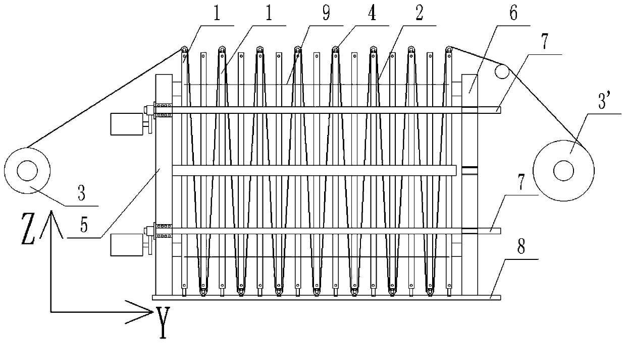 Membrane stack capable of being automatically assembled and disassembled for treating radioactive wastewater