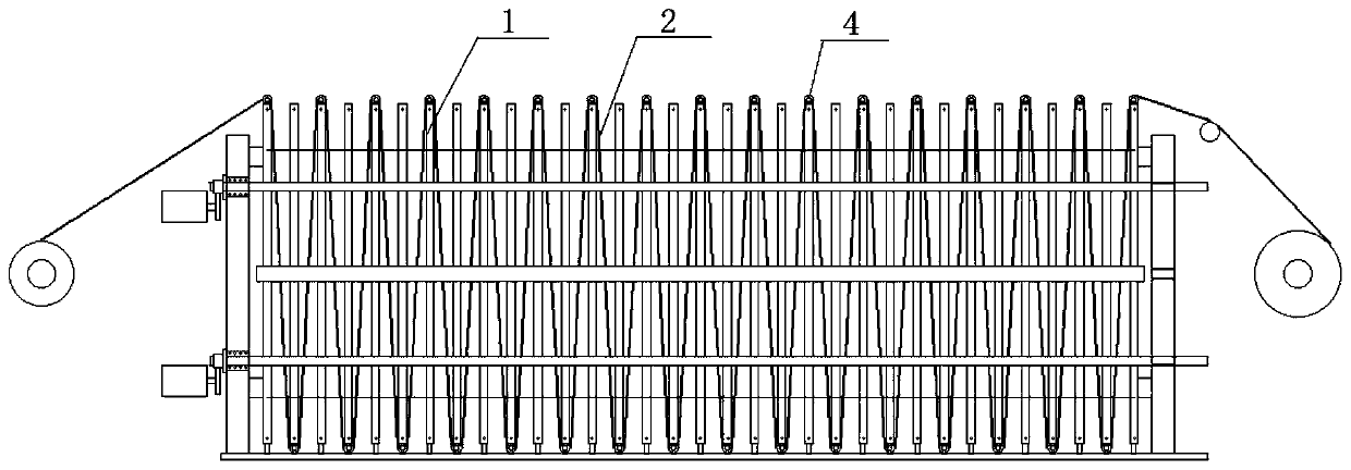 Membrane stack capable of being automatically assembled and disassembled for treating radioactive wastewater