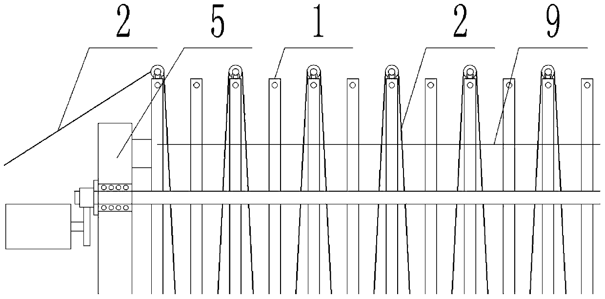 Membrane stack capable of being automatically assembled and disassembled for treating radioactive wastewater