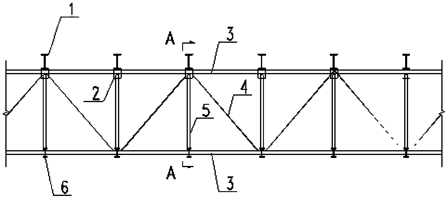 Coking furnace operating platform structure with diagonal draw bars