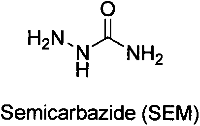 Semicarbazide (SEM) derivatization reagent and application method thereof