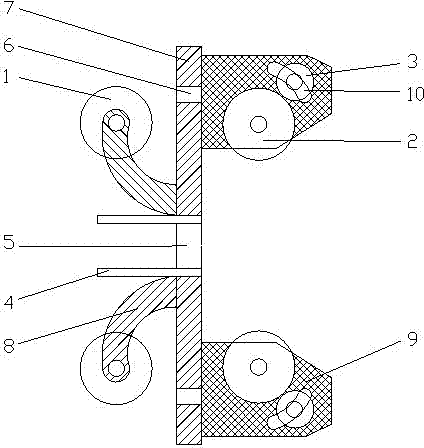 Stranding cage disc with molded line stranding and positioning device