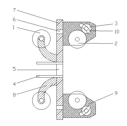 Stranding cage disc with molded line stranding and positioning device