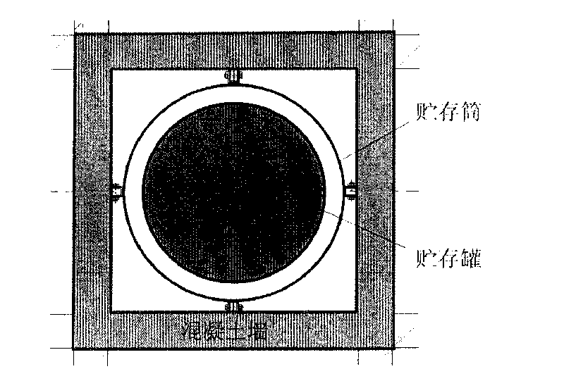 Dry vertical shaft storage system for spent fuel of nuclear power station and storage method thereof