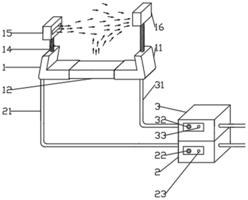 Blowing and sucking type wind exhausting device for dental chair