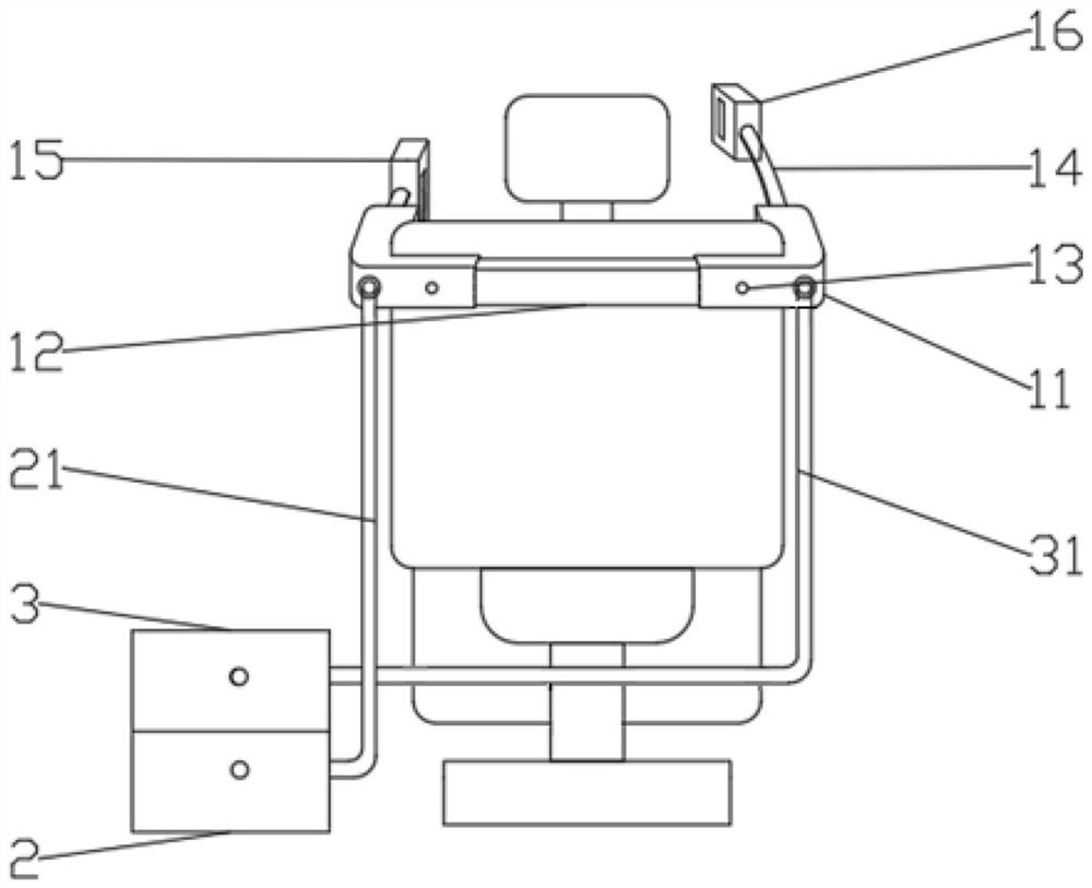 Blowing and sucking type wind exhausting device for dental chair