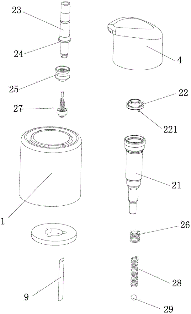 A lotion pump device with a locking mechanism